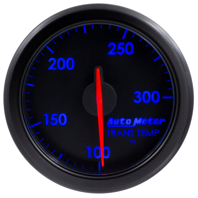 Autometer Airdrive 2-1/6in Trans Temperature Gauge 100-300 Degrees F Black Universal | 9157-T