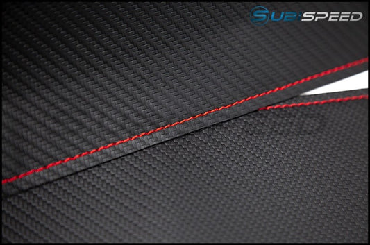 OLM CARBON LOOK KICK GUARD PROTECTION SET WITH RED STITCHING 2013+ FR-S / BRZ / 86 | A.70056.1