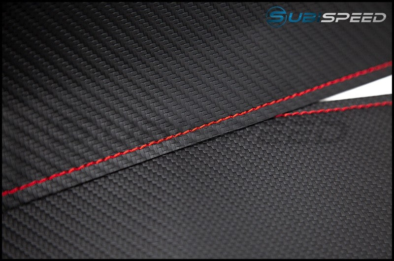 OLM CARBON LOOK KICK GUARD PROTECTION SET WITH RED STITCHING 2013+ FR-S / BRZ / 86 | A.70056.1