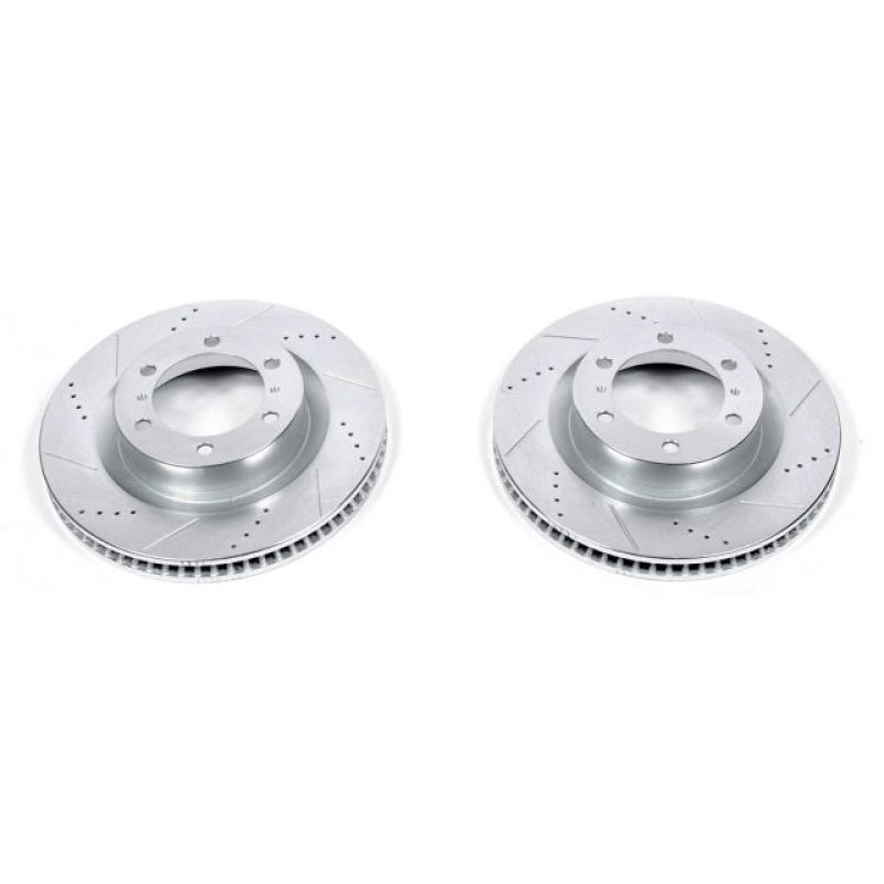 Power Stop Front Evolution Drilled & Slotted Rotors Pair Lexus GX460 2010-2021 / Toyota 4Runner 2010-2021 | JBR1395XPR