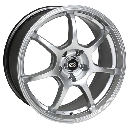 Enkei GT7 18x8 40mm Offset 5x114.3 Bolt Pattern 72.6 Bore Dia Hyper Silver Wheel