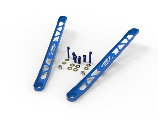 aFe 20-21 GR Supra A90 Control 304 Stainless Steel Front Suspension Strut Brace - Blue | 450-721003-L