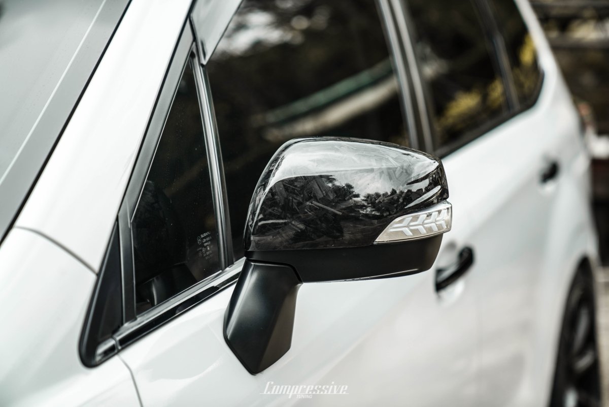 Carbon Fiber Mirror Caps - JDMuscleMCASC-FCF2019+ AscentForged Carbon Weave