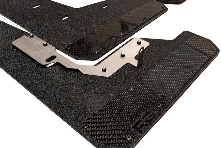 Rek Gen 2015+ WRX/STI Performance Rally Mud Flaps Carbon Edition (W/Black Logo) | CF1001