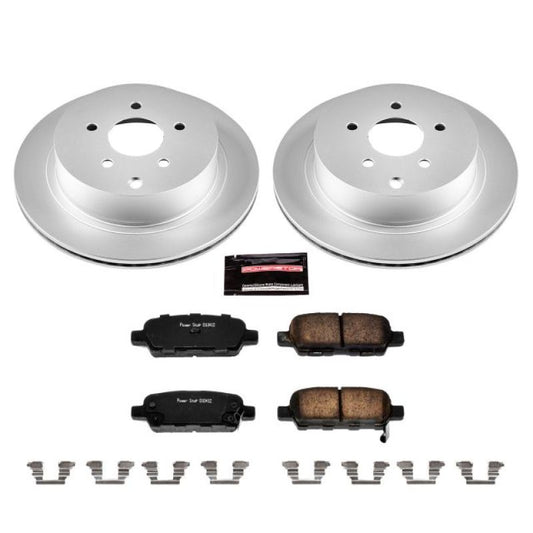 Power Stop Rear Z17 Evolution Geomet Coated Brake Kit Infiniti FX35 2003-2012 / FX45 2003-2008 / M37 2011-2013 / M56 2011-2013 / Q50 2014-2017 / Q60 2017 / Q70L 15-2017 / Nissan Murano 2003-21 / Qest 2004-2017 / Pathfinder 2013-2019 | CRK2427