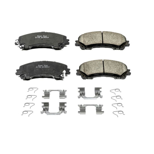 Power Stop Front Z17 Evolution Ceramic Brake Pads w/ Hardware Infiniti Q50 2014-21 / Q60 2017-21 / QX50 2016-2020 / Nissan Rogue 2014-2019 | 17-1736