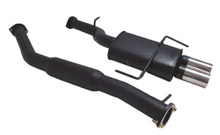 Megan Racing Type 2 Black Cat Back Exhaust Nissan 240sx 1995-1998 | MR-CBS-NS14T2B