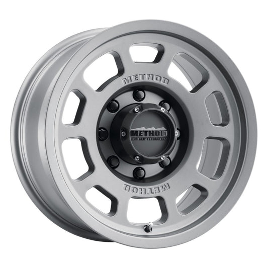 Method MR705 17x8.5 0mm Offset 8x170 130.81mm CB Titanium Wheel | MR70578587800