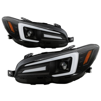 Spyder Apex Series Sequential LED Headlights 15-21 WRX Base and Premium/ 15-17 STI | PRO-YD-SWRX15HALAP-SBSEQ-BK
