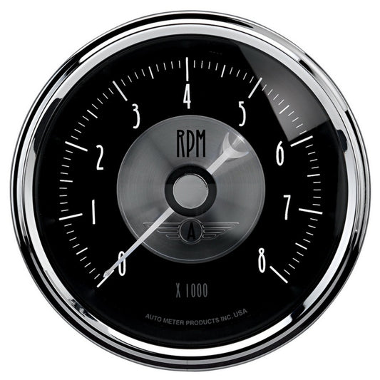 Autometer Prestige Series Black 3-3/8in 8000RPM Tachometer Gauge Universal | 2096
