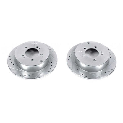 Power Stop Rear Evolution Drilled & Slotted Rotors Pair Mitsubishi Outlander 2007-2013 / Lancer 2009-2015 | JBR1374XPR