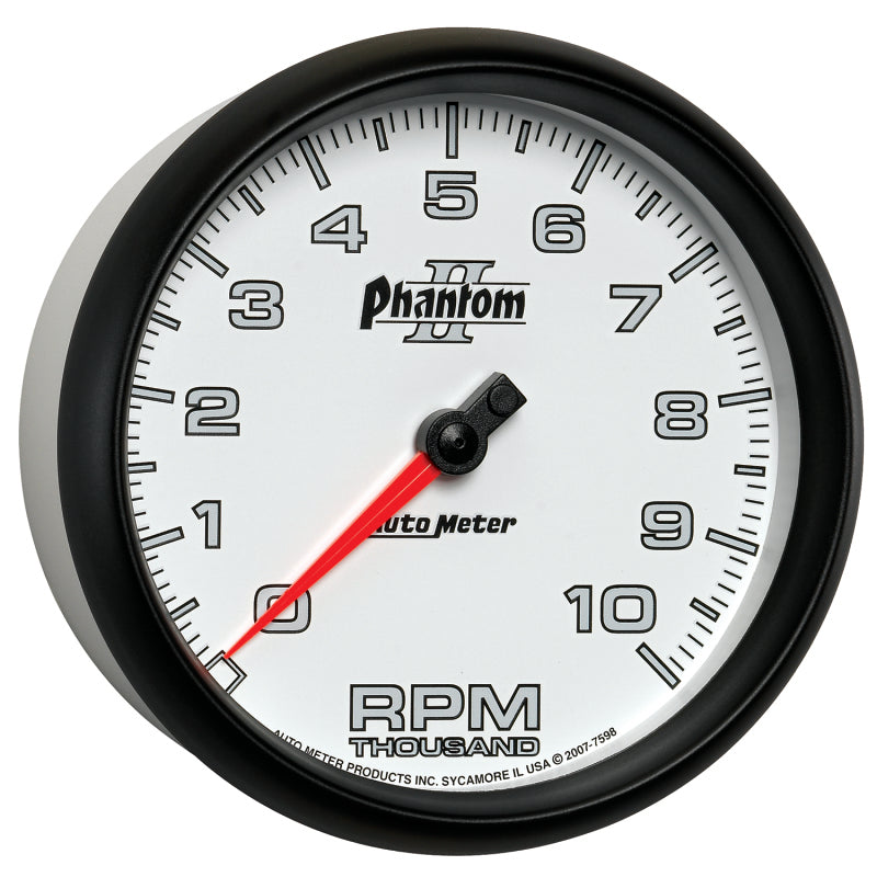 Autometer Phantom II 5in Electrical 10K RPM In-Dash Tachometer Universal | 7598