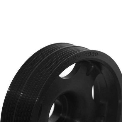COBB [02 - 14 WRX, 04 - 21 STI, 05 - 09 LGT] Lightweight Crank Pulley Black - JDMusclePulleyscobb300102BK