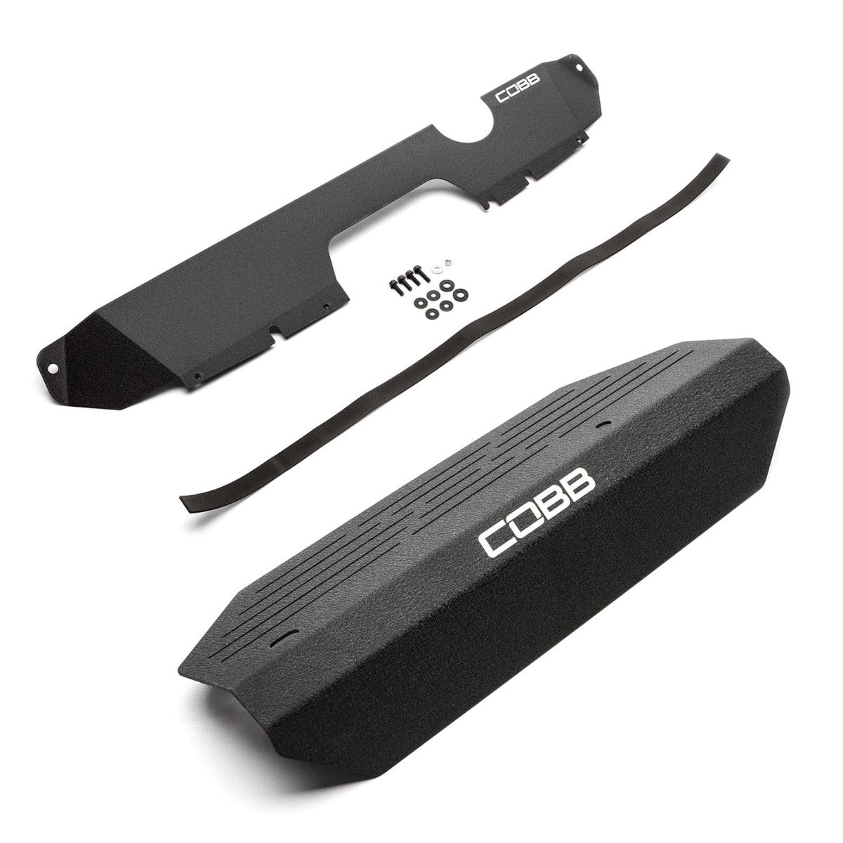 Cobb [15 - 21 STI] Radiator Shroud + Alternator Cover Package Wrinkle Black - JDMuscleRadiator ShroudscobbSUB00008
