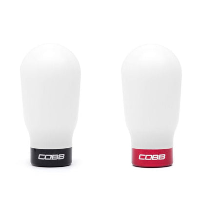 Cobb Subaru 6 - Speed Tall Weighted COBB Knob - White - Incl. Both Red + Blk Collars - JDMuscleShift Knobscobb213370-W
