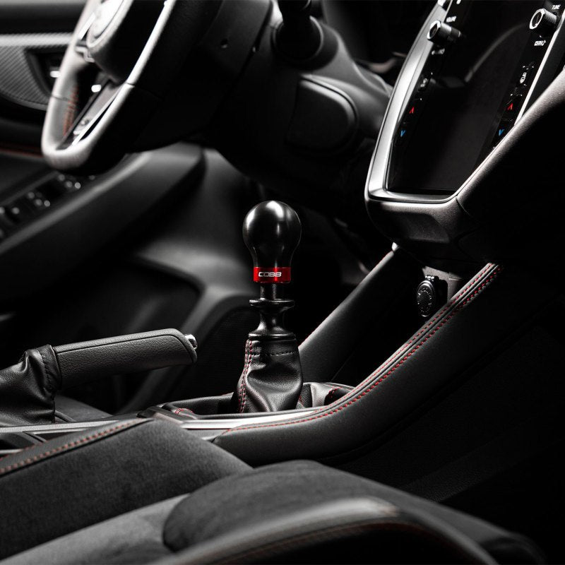 Cobb Subaru 6 - Speed Weighted COBB Knob - Black | Incl. Both Red + Blk Collars - JDMuscleNon - Categorizedcobb213360-BK