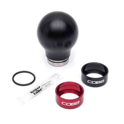 Cobb Subaru 6 - Speed Weighted COBB Knob - Black | Incl. Both Red + Blk Collars - JDMuscleNon - Categorizedcobb213360-BK