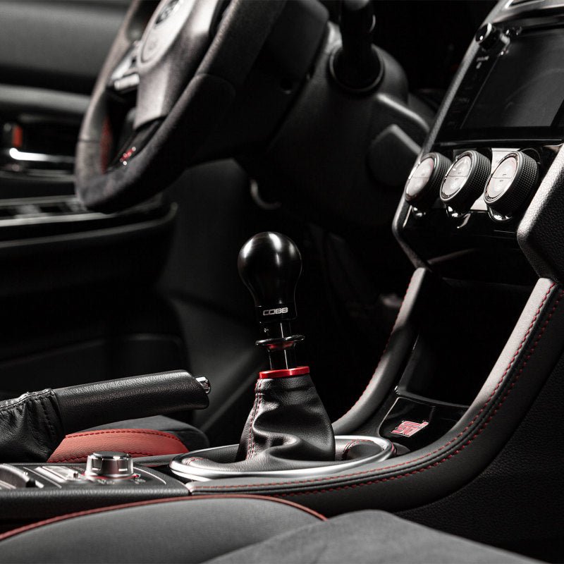 Cobb Subaru 6 - Speed Weighted COBB Knob - Black | Incl. Both Red + Blk Collars - JDMuscleNon - Categorizedcobb213360-BK