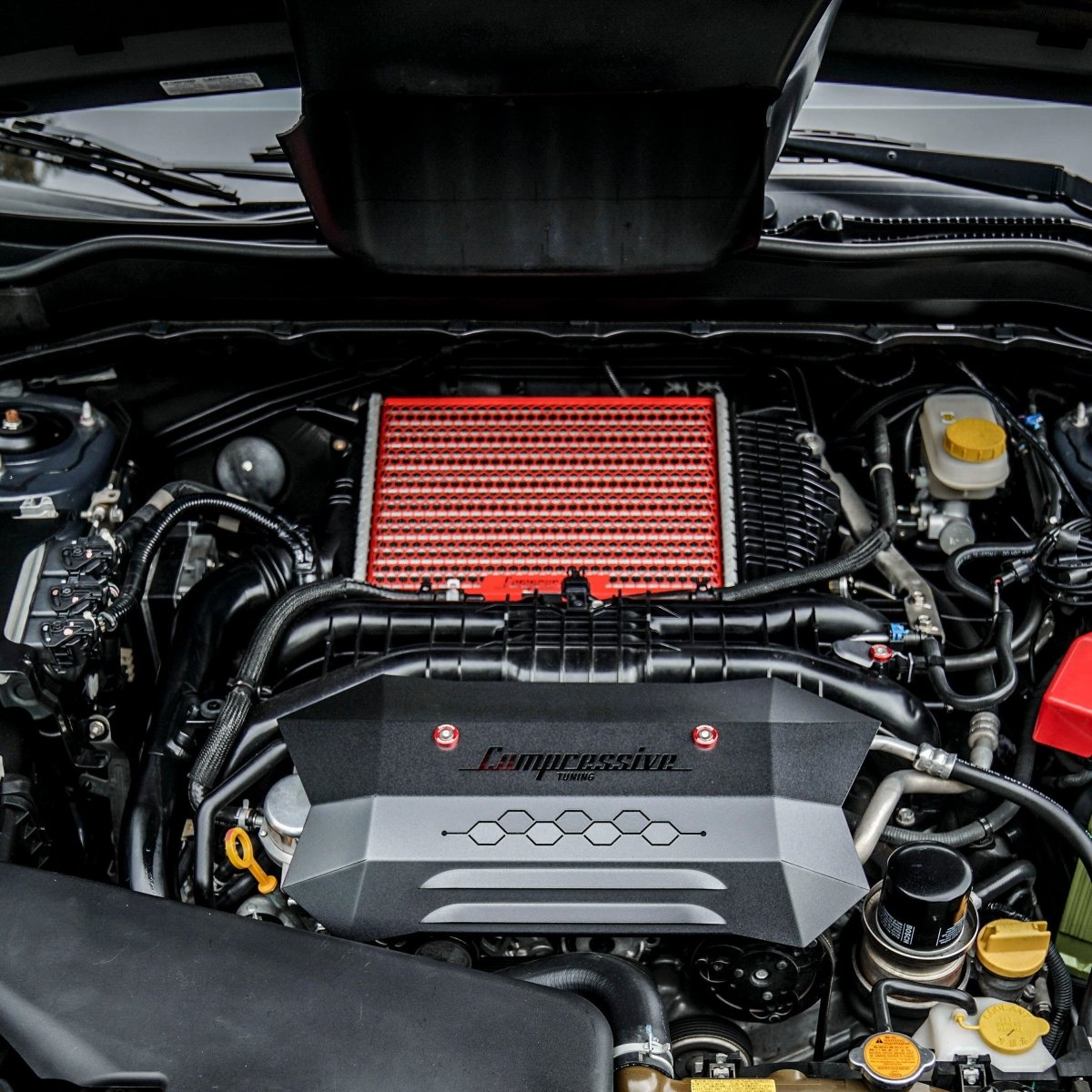 Compressive Tuning AirShields - 2014 - 2018 Forester, 15 - 21 WRX | VA - JDMuscleIntercooler ShroudsAS151-FA-RD2014 - '18 ForesterWrinkle Red