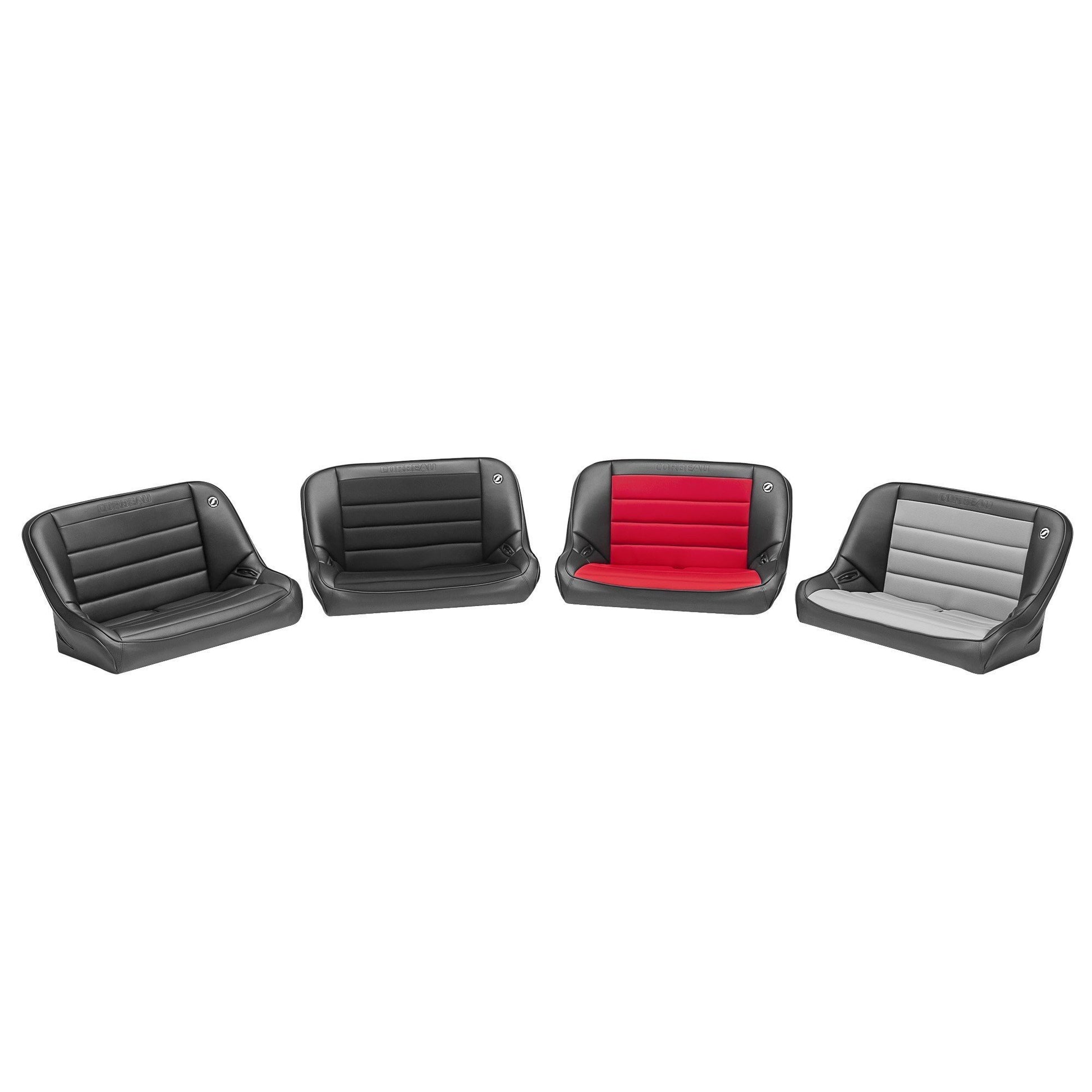 Corbeau Baja Bench Seat 40in Black Vinyl / Cloth - Universal-CBU-64002B-CBU-64002B-Seats-Corbeau-JDMuscle