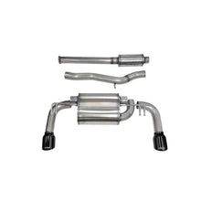 Corsa 08-14 Mitsubishi Lancer Evolution X Sedan 2.0L Black Sport Dual Rear Cat-Back Exhaust | 14858BLK - JDMuscleCat Back Exhaust Systemcor14858BLK