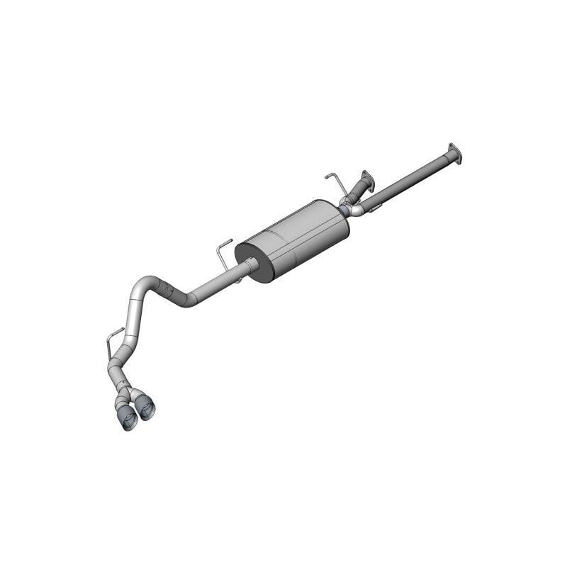 Corsa 09-10 Toyota Tundra 5.7L V8 3in Cat-Back Single Side w Twin 4in Black Pro-Series Tips | 14572BLK - JDMuscleCat Back Exhaust Systemcor14572BLK