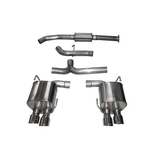 Corsa Polished Sport Cat Back Exhaust Subaru STI Hatchback Manual 2008-2014 (14862)-cor14862-14862-Cat Back Exhaust System-Corsa Performance-JDMuscle