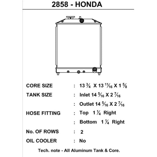 CSF 92-00 Honda Civic Radiator-csf2858-710353028582-Radiators-CSF-JDMuscle