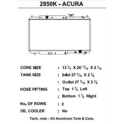 CSF 92-00 Honda Civic w/K-Swap V3 Radiator-csf2850K-710353028506-Radiators-CSF-JDMuscle