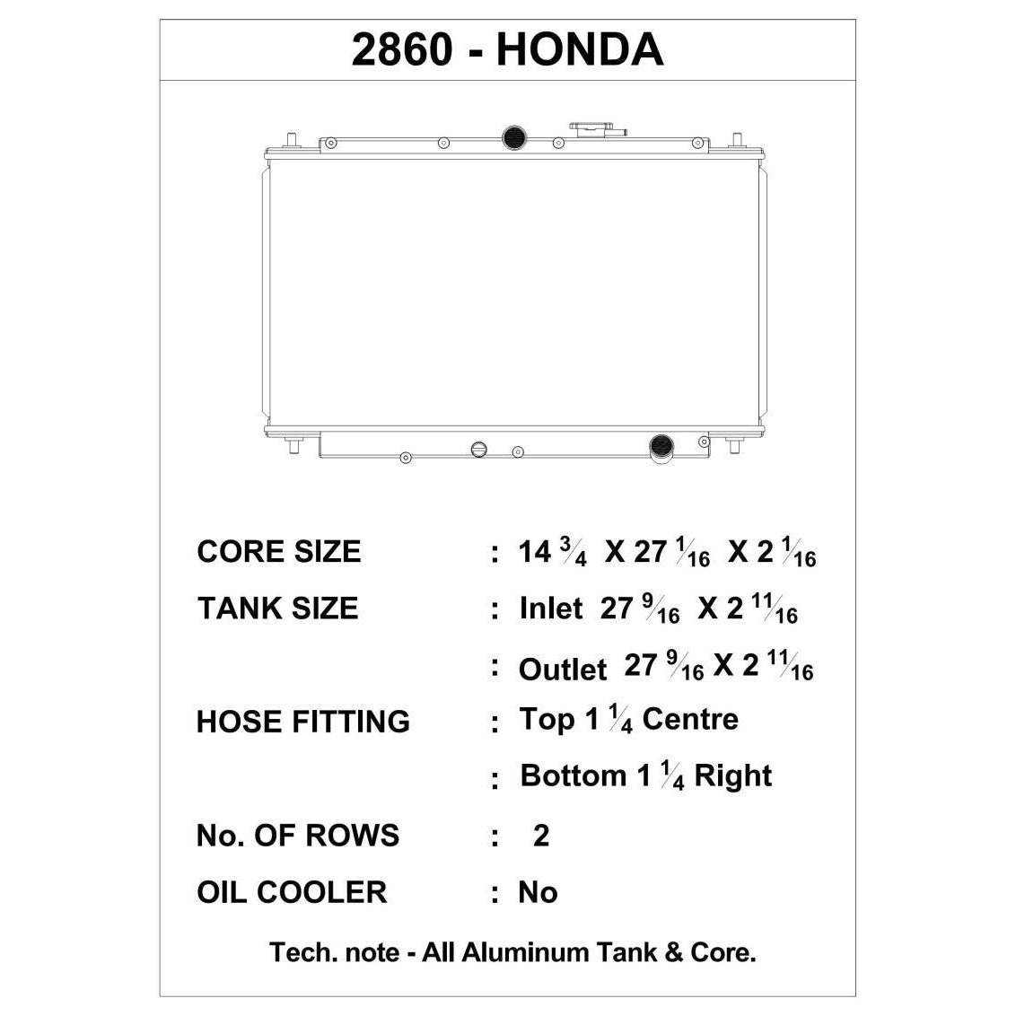 CSF 92-96 Honda Prelude Si Radiator-csf2860-710353028605-Radiators-CSF-JDMuscle