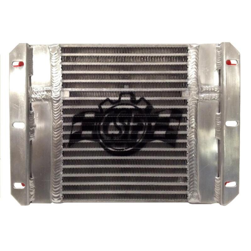 CSF Dual Fluid Bar & Plate HD Oil Cooler w/9in SPAL Fan (1/3 & 2/3 Partition) - 13.8in L x 10in H-csf8026-710353080269-Fluid Coolers-CSF-JDMuscle