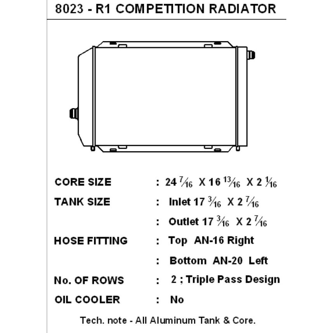CSF Universal Triple Pass Dual Core Radiator w/AN Fittings-csf8023-710353080238-Radiators-CSF-JDMuscle