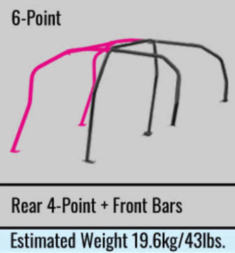 Cusco D1 Chromoly 6PT 5 - Pssgr Blue Roll Cage 18+ Honda Civic Type - R / 17+ 5 - Door Hatchback - JDMuscleNon - Categorizedcus3C3 261 B