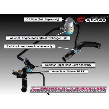 Cusco Water to Oil Engine Oil Cooler Scion FR-S 2013-2016 / Subaru BRZ 2013-2019-cus965 012 AN-Fluid Coolers-Cusco-JDMuscle