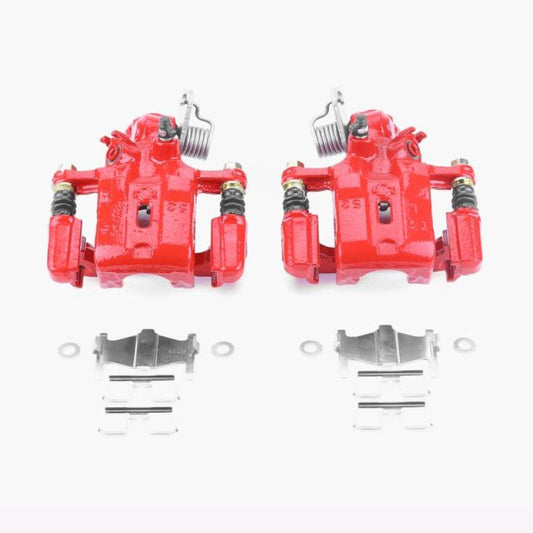 Power Stop Rear Red Calipers w/ Brackets Pair Infiniti G20 1999-2002 / Nissan Sentra 2000-2001 | S2626