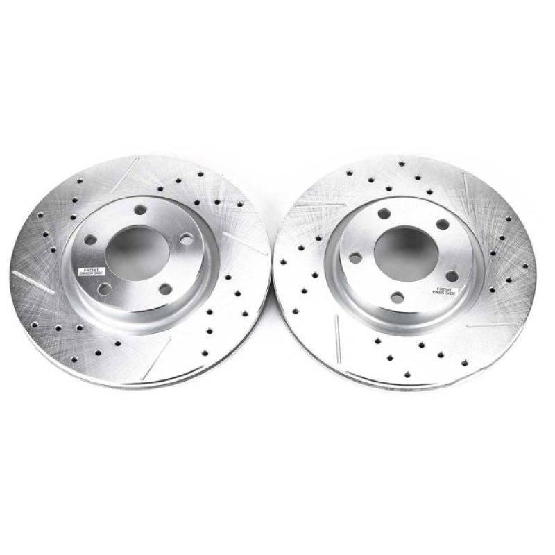 Power Stop Front Evolution Drilled & Slotted Rotors Pair Mazda 3 2004-2012 / 5 2006-2015 | JBR1115XPR