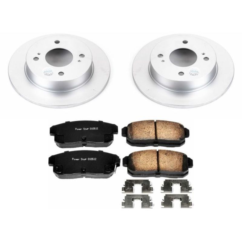 Power Stop Rear Z17 Evolution Geomet Coated Brake Kit Infiniti G20 2001-2002 / Nissan Sentra 2001-2006 | CRK741