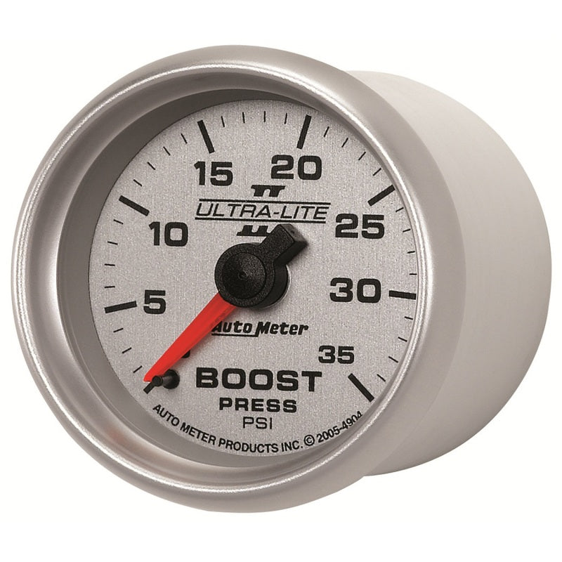 Autometer UL II Boost Gauge 2-1/16in Mechanical Pressure Ultra-Lite Gauge 35PSI Universal | 4904