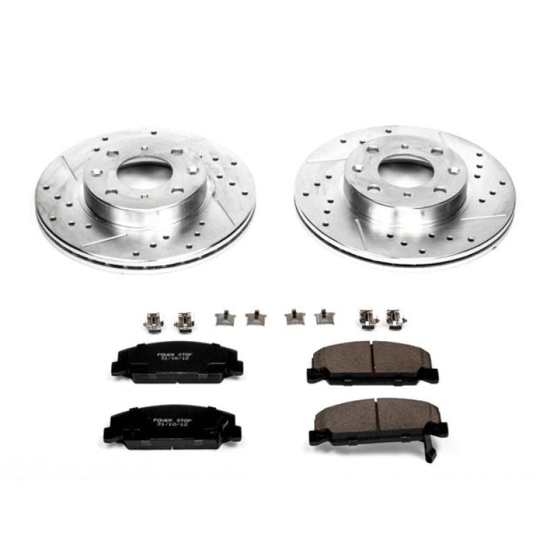 Power Stop Front Z23 Evolution Sport Brake Kit Honda CRX 1988-1989 | K398