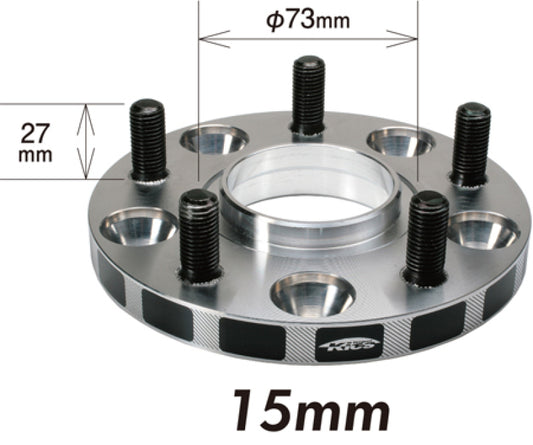 Project Kics 15mm Thick 12x1.25 66mm Hub 5-114.3 Wide Tread Spacers | W5115W366