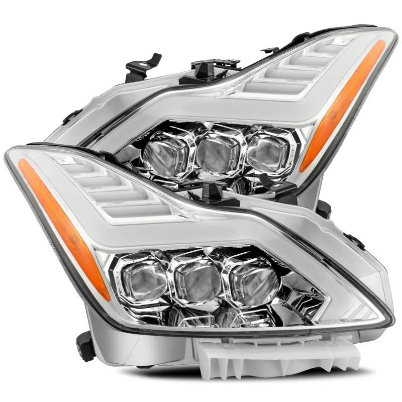 AlphaRex NOVA LED Projector Headlights Plank Style Design Chrome Infiniti G37 2008-2013 / Q60 Coupe 2014-2015 | 881981