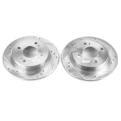 Power Stop Rear Evolution Drilled & Slotted Rotors Pair Infiniti G20 1991-2001 / Nissan Altima 1993-2001 / Sentra 2000-2001 | JBR553XPR