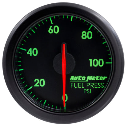 Autometer Airdrive 2-1/6in Fuel Pressure Gauge 0-100 PSI Black Universal | 9171-T