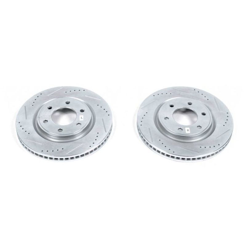 Power Stop Front Evolution Drilled & Slotted Rotors Pair Infiniti QX56 2011-2013 / QX80 2014-21 / Nissan Armada 2017-21 | JBR1552XPR