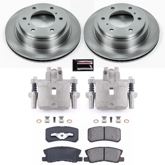 Power Stop Rear Autospecialty Brake Kit w/ Calipers Mitsubishi Montero 2001-2006 | KCOE3119