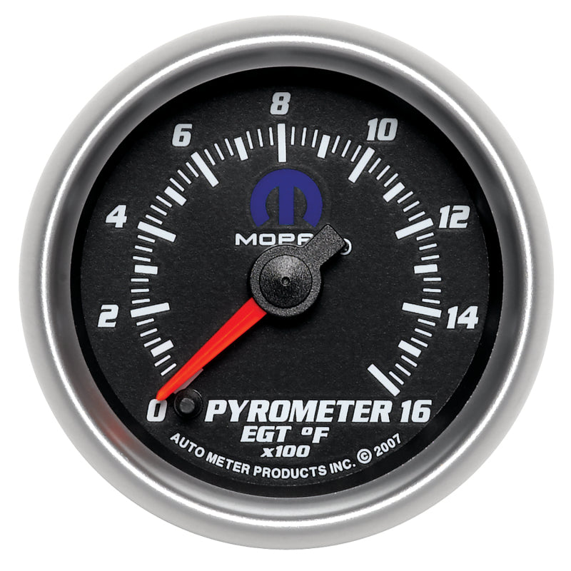 Autometer 2-1/16in 1600 Degree Digital Stepper Motor Pyrometer (EGT) Gauge Black Universal | 880017