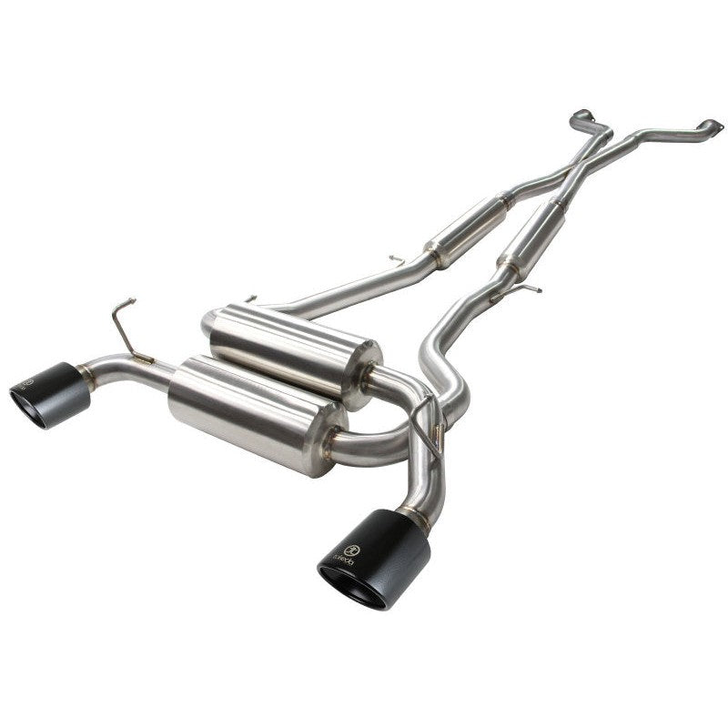 aFe Takeda 2-1/2 in 304 SS Cat-Back Exhaust System w/ Black Tips Infiniti G37 2008-2013 / Q60 V6-3.7 2014-2015 | 49-36103-B