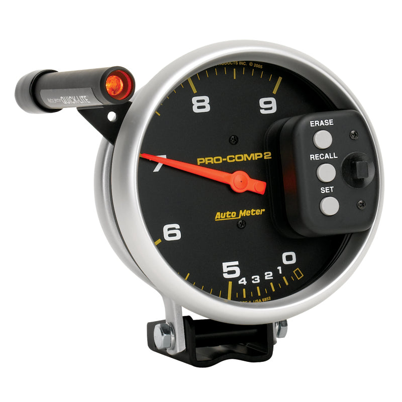 Autometer Pro-Comp 5 inch 9000 RPM Dual Range w/ Shift-Lite & Memory Tachometer Universal | 6852