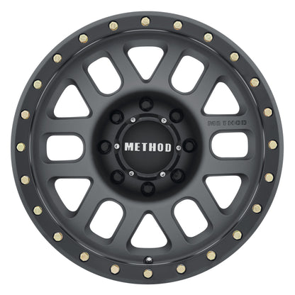 Method MR309 Grid 17x8.5 0mm Offset 8x180 130.81mm CB Titanium/Black Street Loc Wheel