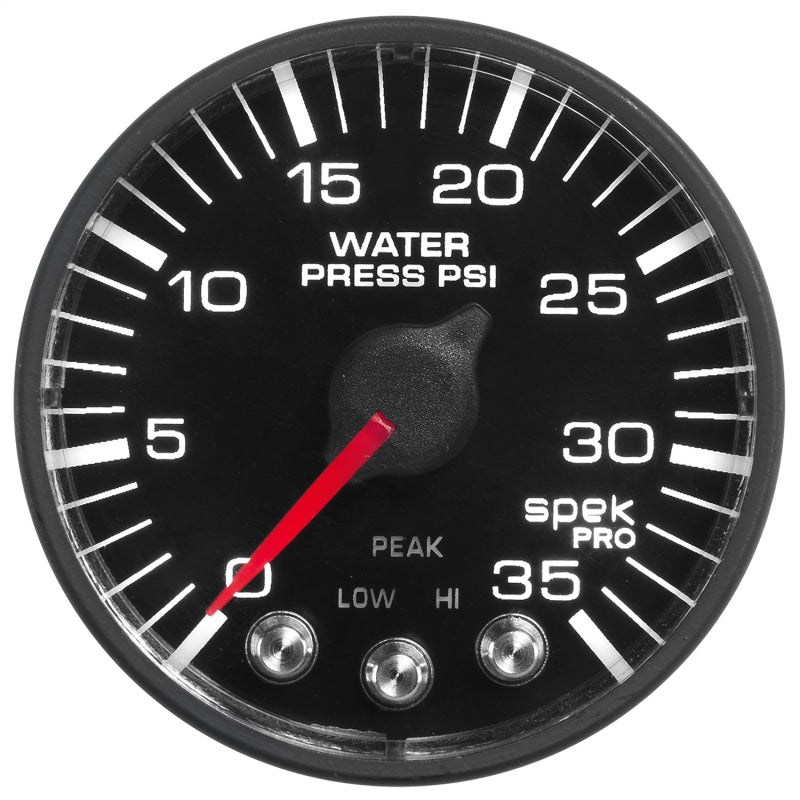 Autometer Spek-Pro 52.4mm 0-35 PSI Digital Stepper Motor Water Pressue Gauge Universal | P343328